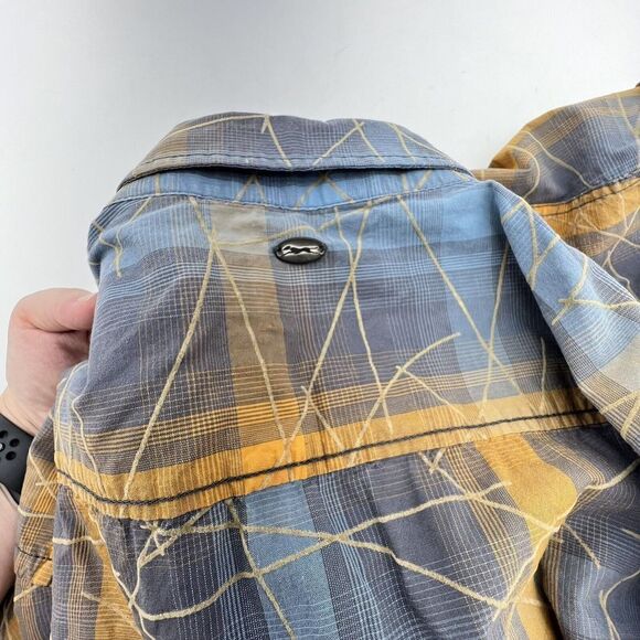 Engbers Regular Fit Yellow Blue Plaid Short Sleeve Button Down Size 2XL - Picture 7 of 7